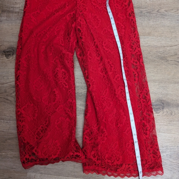 Lovers + Friends NWT Red Kenneth Lace Jumpsuit - Picture 13 of 16